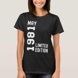 1981 Mai Glückwunsch zum Geburtstag Party T-Shirt