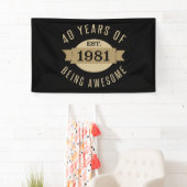 1981 Phantastischer sonniger 40. Geburtstag Banner (Insitu)