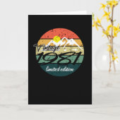 1981 Vintager Geburtstag Karte (Gelbe Blume)