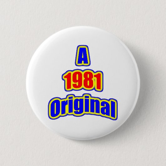 1981 Vorlagen-Querstations-Rot Button (Vorderseite)