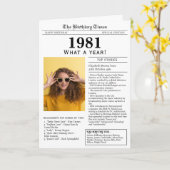 1981 Zeitungskarte Karte (Gelbe Blume)