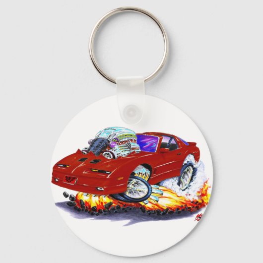 1982-92 Trans Am Maroon Car Schlüsselanhänger (Vorderseite)