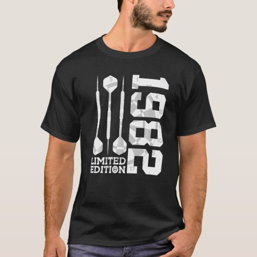 1982 DARTS 40. GEBURTSTAG T-Shirt (Vorderseite)