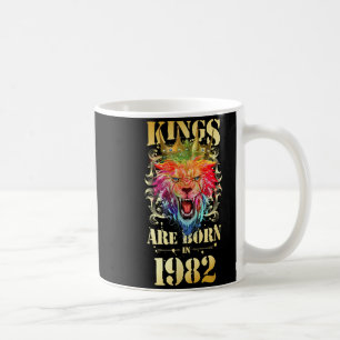 1982 Geboren King Krone Löwe Geburtstagszitat Kaffeetasse
