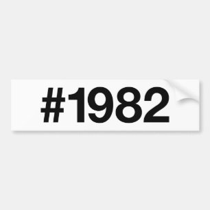 1982 Hashtag 43 Geburtstag Jahrestag Autoaufkleber