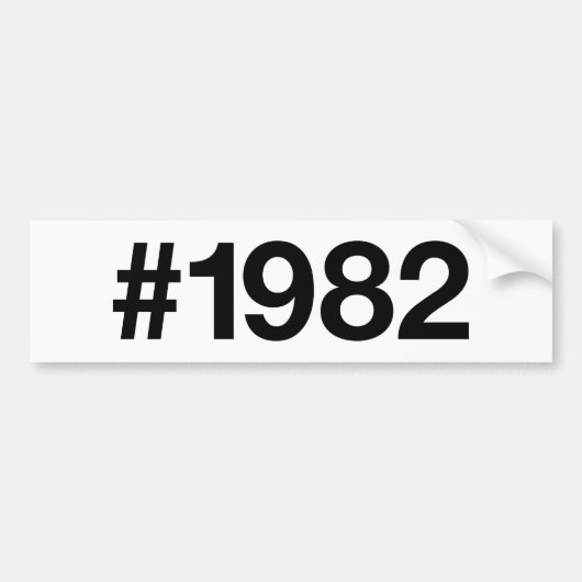 1982 Hashtag 43 Geburtstag Jahrestag Autoaufkleber (Vorne)