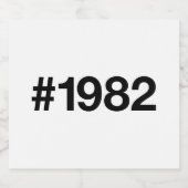 1982 Hashtag 43 Geburtstag Jahrestag Bierflaschenetikett (Einzelnes Label)