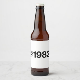 1982 Hashtag 43 Geburtstag Jahrestag Bierflaschenetikett