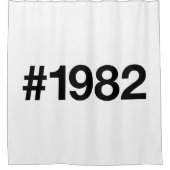 1982 Hashtag 43 Geburtstag Jahrestag Duschvorhang (Vorderseite)