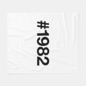 1982 Hashtag 43 Geburtstag Jahrestag Fleecedecke (Vorderseite (Horizontal))