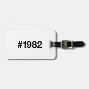 1982 Hashtag 43 Geburtstag Jahrestag Gepäckanhänger
