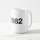 1982 Hashtag 43 Geburtstag Jahrestag Kaffeetasse (VorderseiteRechts)