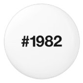 1982 Hashtag 43 Geburtstag Jahrestag Keramikknauf (Vorderseite)