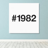 1982 Hashtag 43 Geburtstag Jahrestag Leinwanddruck (Insitu (Holzboden))