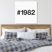 1982 Hashtag 43 Geburtstag Jahrestag Leinwanddruck (Insitu (Schlafzimmer))