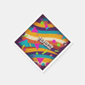 1982 - Retro Vintager 80er Neon Geometric - Serviette (Ecke)