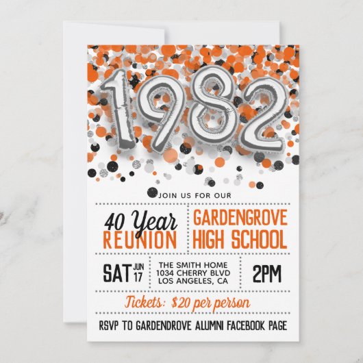 1982 Uni-Wiedersehen Einladung (Vorderseite)