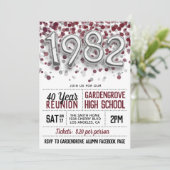 1982 Uni-Wiedersehen Einladung (Stehend Vorderseite)