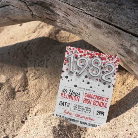 1982 Uni-Wiedersehen Einladung