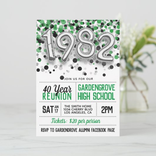 1982 Uni-Wiedersehen Einladung (Stehend Vorderseite)