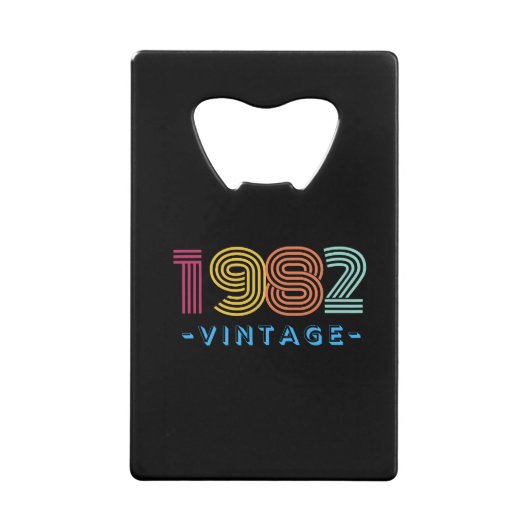1982 Vintager Flaschenöffner - Retro- Geschenk (Vorderseite)