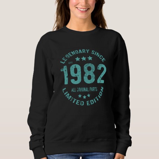 1982 Vintager Geburtstag Sweatshirt (Vorderseite)