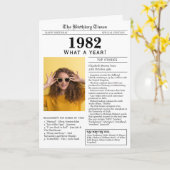 1982 Zeitungskarte Karte (Gelbe Blume)