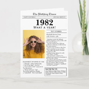 1982 Zeitungskarte Karte