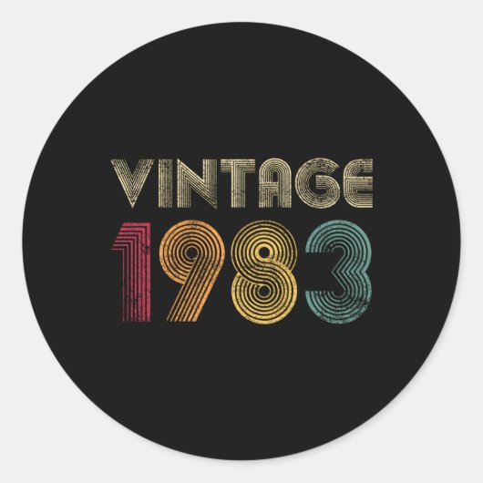 1983 40. 40 RUNDER AUFKLEBER (Vorderseite)