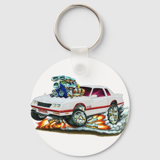 1983-88 Monte Carlo Weißer Wagen Schlüsselanhänger (Vorderseite)