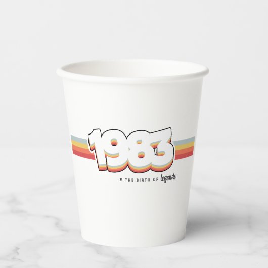 1983 Die Geburt von Legenden Pappbecher (Vorderseite)