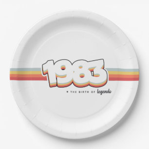 1983 Die Geburt von Legenden Pappteller