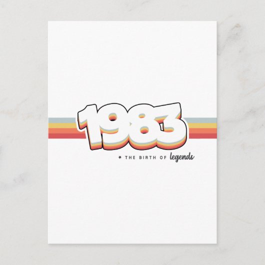 1983 Die Geburt von Legenden Postkarte (Vorderseite)