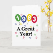 1983 ein großes Jahr-Geburtstag Karte (Gelbe Blume)