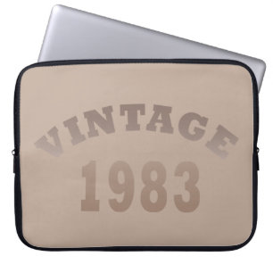 1983 geboren elegantes modernes vintage Geburtstag Laptopschutzhülle