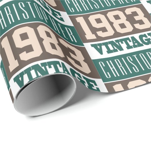 1983 geboren geschenkpapier (Rolleneckpunkt)