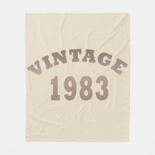 1983 Geborenes elegantes modernes Vintage-Geburtst Fleecedecke