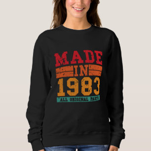1983 Geburtstag Vintages Sprichwort Sweatshirt