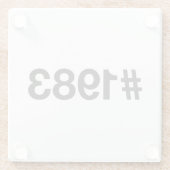 1983 Hashtag 42 Geburtstagsfeier Glasuntersetzer (Rückseite)