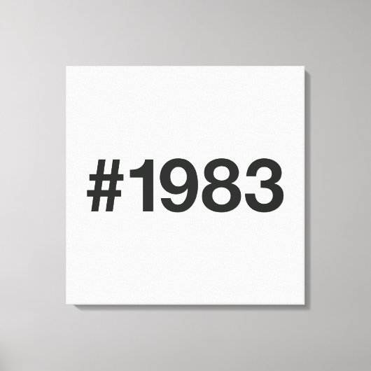1983 Hashtag 42 Geburtstagsfeier Leinwanddruck (Vorderseite)