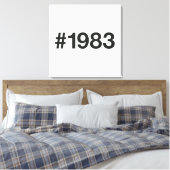 1983 Hashtag 42 Geburtstagsfeier Leinwanddruck (Insitu (Schlafzimmer))