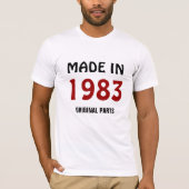 1983 - Made in 1983, Original Parts T-Shirt (Vorderseite)