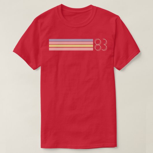 1983 Retro-Streifen T-Shirt (Design vorne)