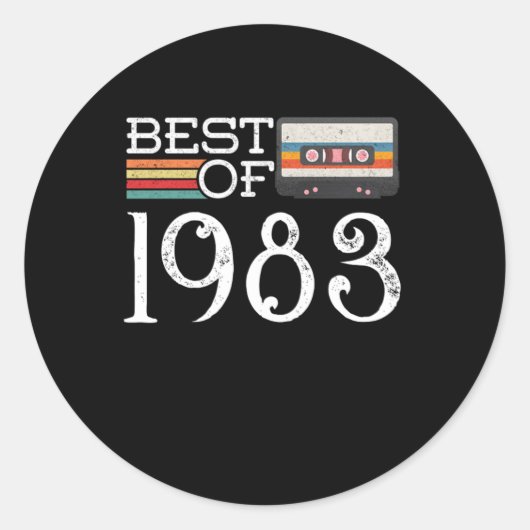 1983 Vintag 37 Geburtstagsgeschenk Runder Aufkleber (Vorderseite)