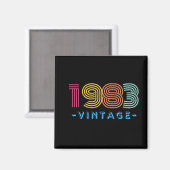 1983 Vintag Magnet, Retro - Geschenk Magnet (Vorderseite/Rückseite)