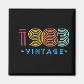 1983 Vintag Magnet, Retro - Geschenk Magnet (Vorne)