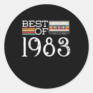 1983 Vintage 37. Geburtstags-Jubiläums-Geschenk Runder Aufkleber