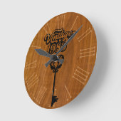 1983 Vintage Acrylwand-Uhr Runde Wanduhr (Winkel)