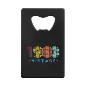 1983 Vintager Flaschenöffner - Retro- Geschenk (Rückseite)