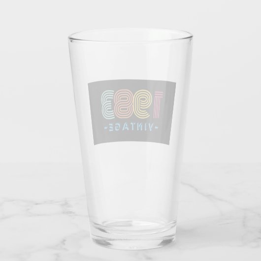 1983 Vintages Bierglas- Geschenk- Retro Glas (Rückseite)